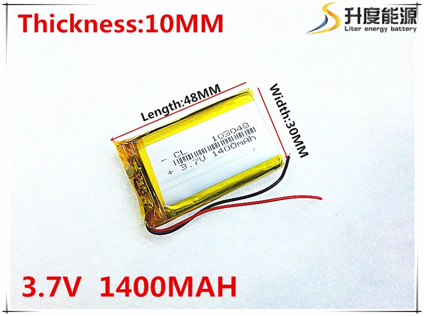 

Литий-полимерная аккумуляторная батарея для Mp3 MP4 MP5 GPS 3,7 В 1400 мАч 103048