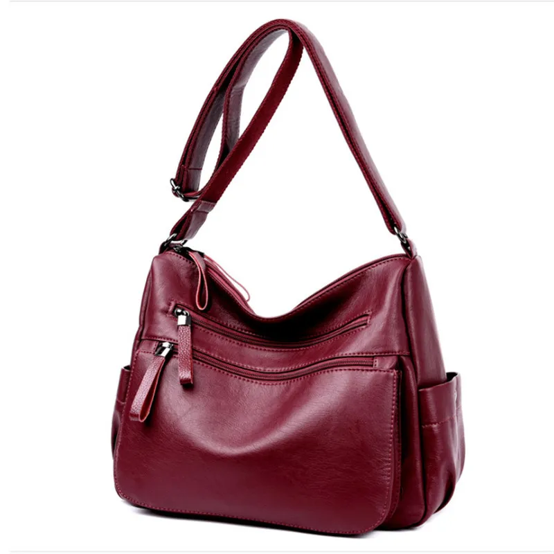 New woman bag soft leather single shoulder skew satchel large capacity handbag. | Багаж и сумки