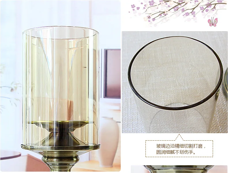 Стеклянный подсвечник Свадебный канделябр украшение для домашнего