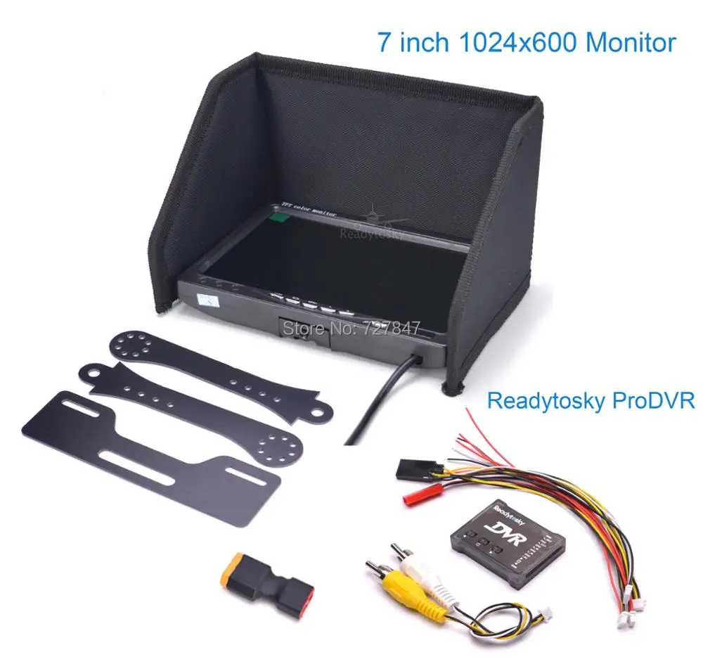 Ips NO blue 7 &quotlcd цветной монитор 1024x600 + ProDVR Pro DVR мини видео аудио рекордер для FPV
