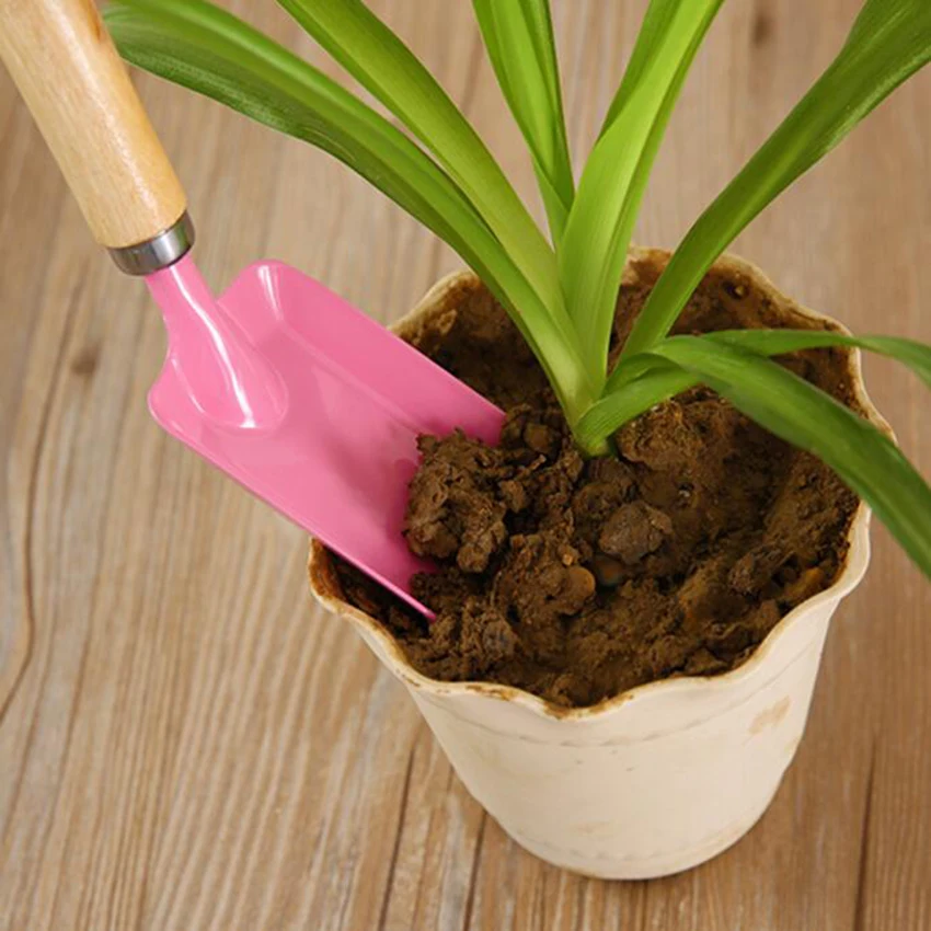 Hot Selling 3PC/set Mini Garden Hand Tool Kit Plant Gardening Shovel Spade Rake with Wood Handle Metal Head for Gardener | Инструменты