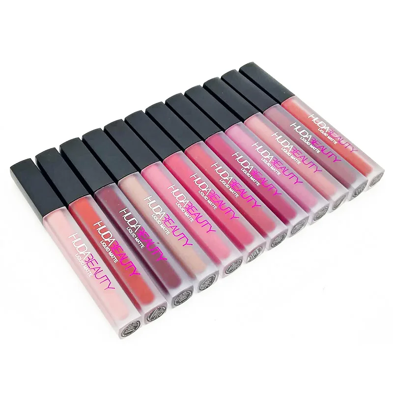 Жидкая помада Hudas Beauty 12 шт. блеск для губ Косметическая Помада пигмент