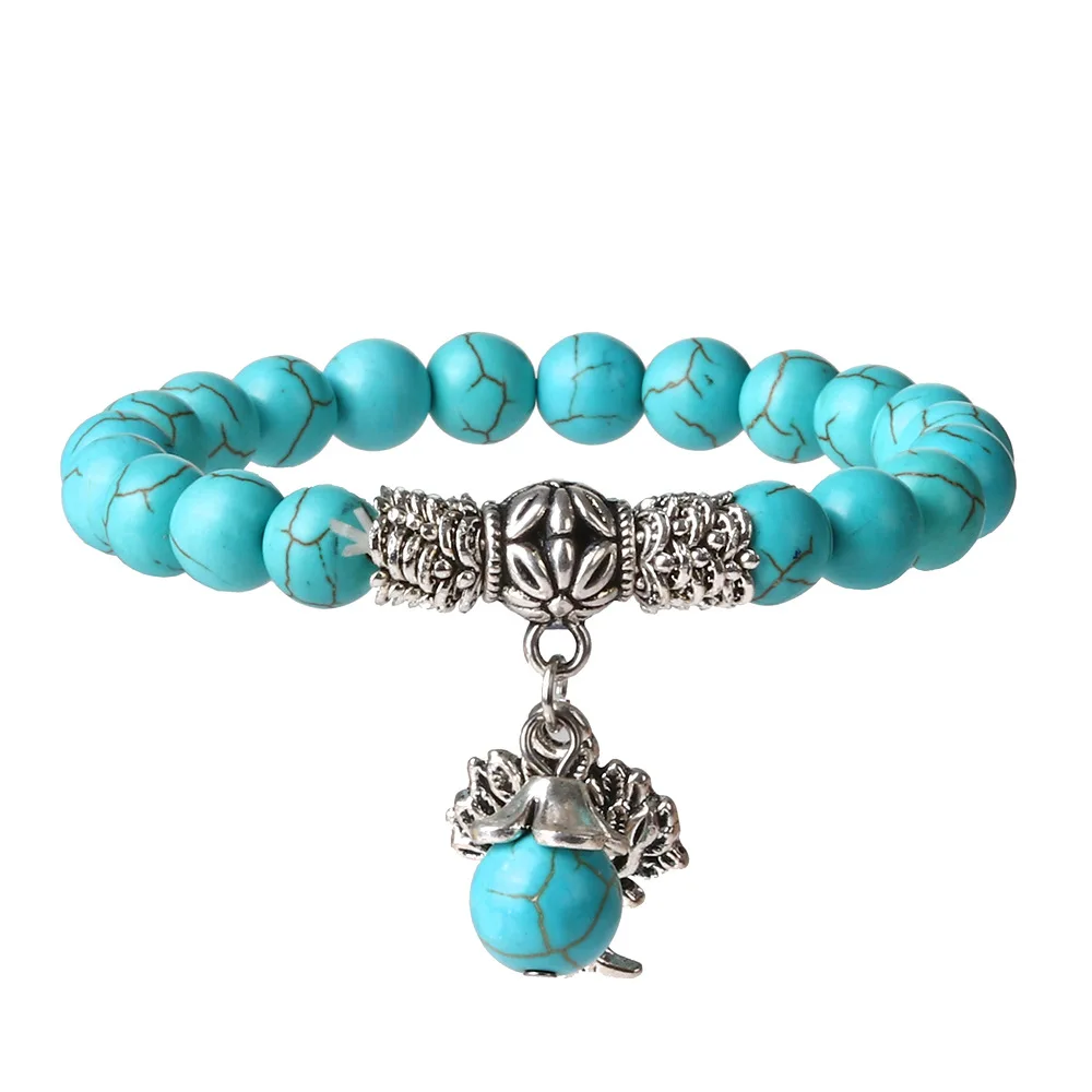 Reiki целебная энергия дерево очарование Mala бусины Strand браслеты чакра камень