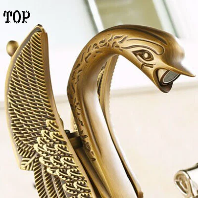 Смеситель для ванной комнаты в стиле лебедя античный бронзовый латунный |