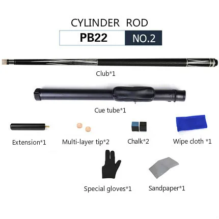 Jianying Billiard Club Set Big Head Chinese Black 8-ball American 9-Ball Manual Split Single Billiards Accessories |