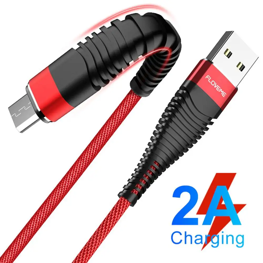 

Floveme 2m Braided Micro USB Fast Charging Cable Data Sync Cord for Android