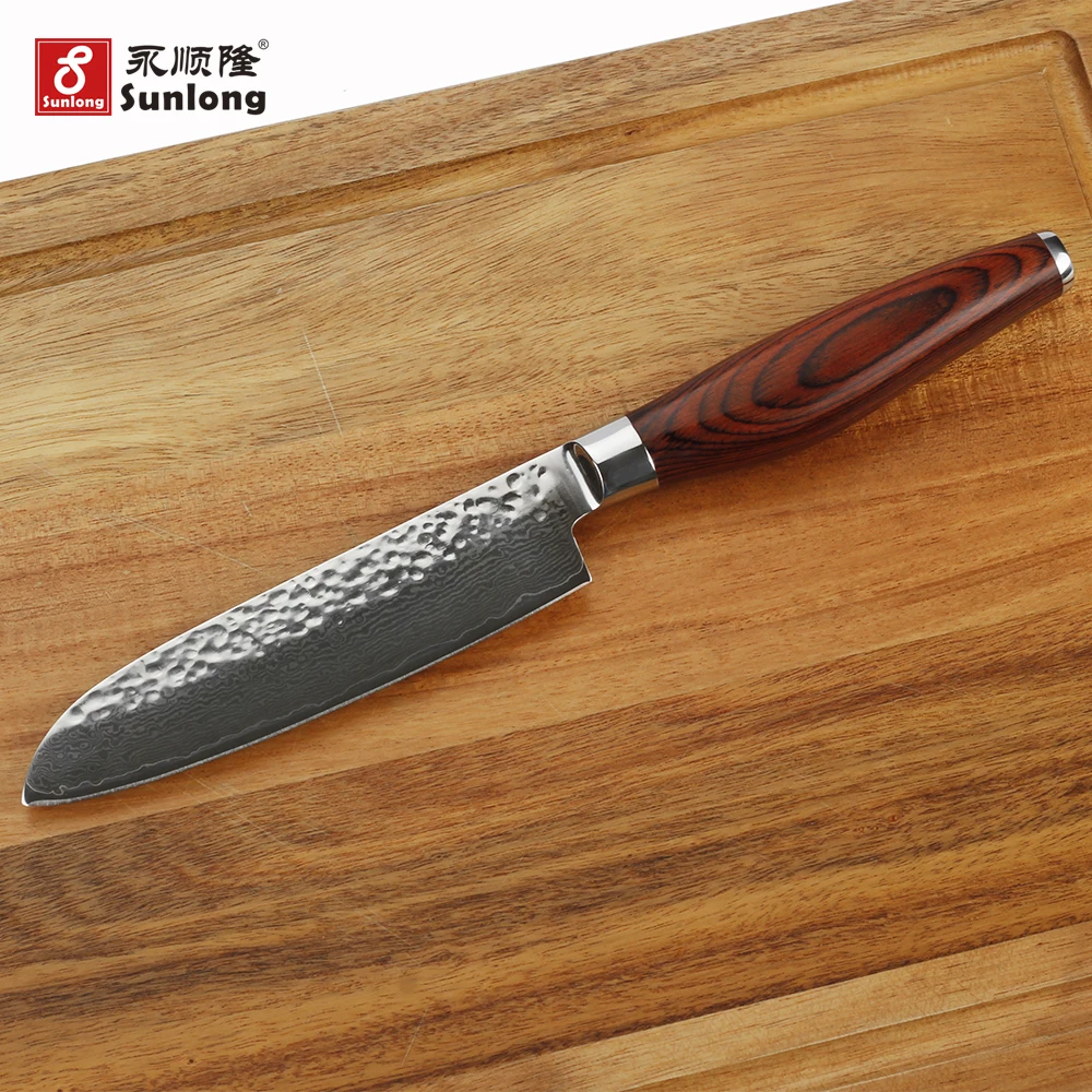 5 дюймов острый нож Santoku шеф-повара Дамасская сталь инструменты японский овощной