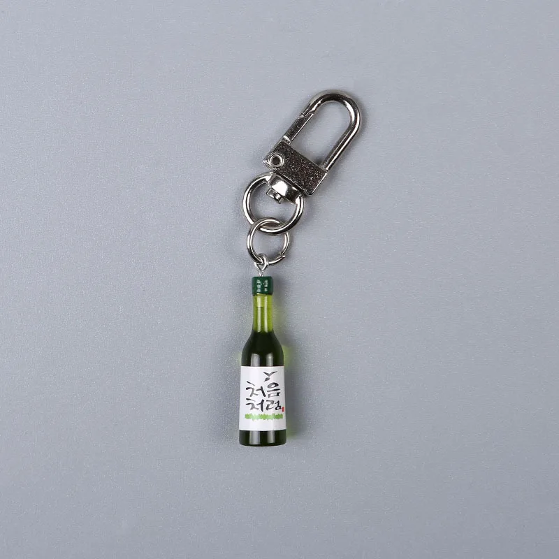 Модные бутылка пива брелок для ключей наушники чехол для Apple Airpods Аксессуары Силиконовый чехол key holder подарок