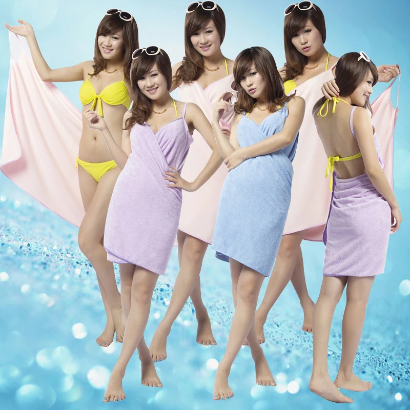 New Fast Drying Home Textile Towel Women Robes Bath Wearable Towel Dress Girl Womens Lady Beach Spa Magical Nightwear Sleeping A