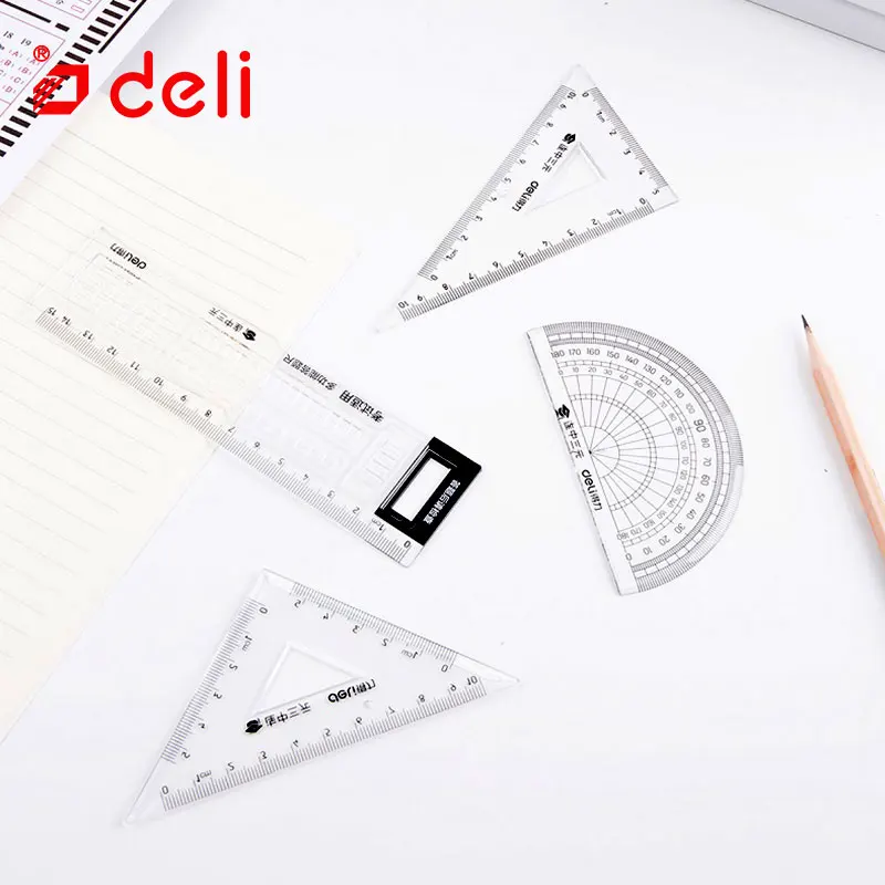 Deli 1 комплект набор для студентов канцелярская линейка измерения рисунка