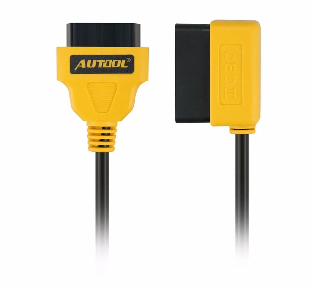 Автомобильный Удлинительный кабель AUTOOL OBD2 100 см 16 контактный разъем изогнутый