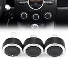 3 шт.лот, подходит для MAZDA 2 M2 DEMIO 07-14, переключатель, ручки, нагреватель, климат-контроль, кнопки, циферблаты, рамка кондиционера переменного тока