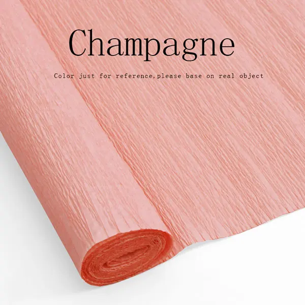 Champagne 50 см* 250 см Дети DIY морщин бумага оберточная бумага украшения оригами цветок Скрапбукинг креп бумага - Цвет: Champagne