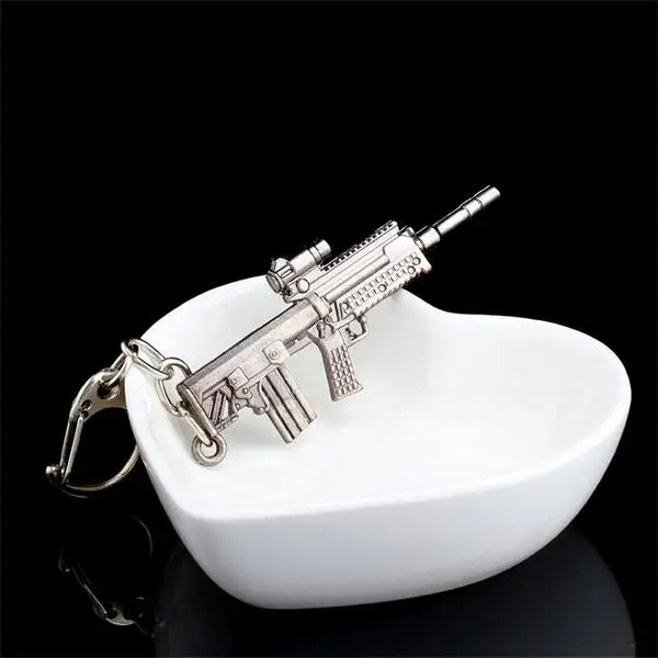 Игра M16, новинка, товары AK47, мужские пистолеты, брелок, кулон, M4A1, Снайпер, брелок, 10 стилей, ювелирные сувениры, подарки - Цвет: FAMAS