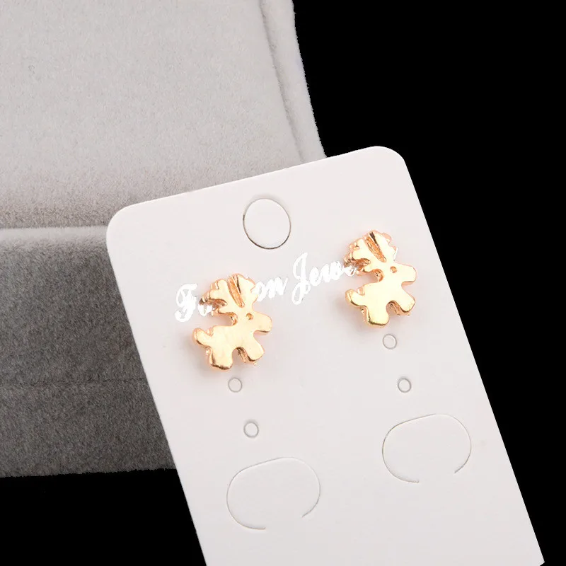 New Punk Gold Color Cute Elk Crystal Earrings Fashion Simple Design Geometric Hook Stud for Women Jewelry Accessories | Украшения и