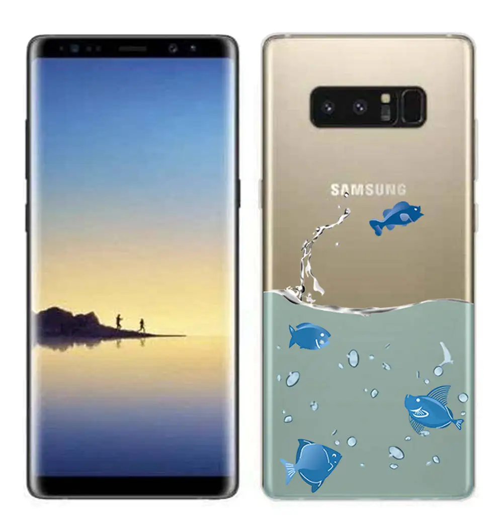 Clear Silicone Fundas for Samsung Galaxy S8 S9 Plus Soft TPU Cover Note 3 4 5 7 8 9 Case Protective Shell |