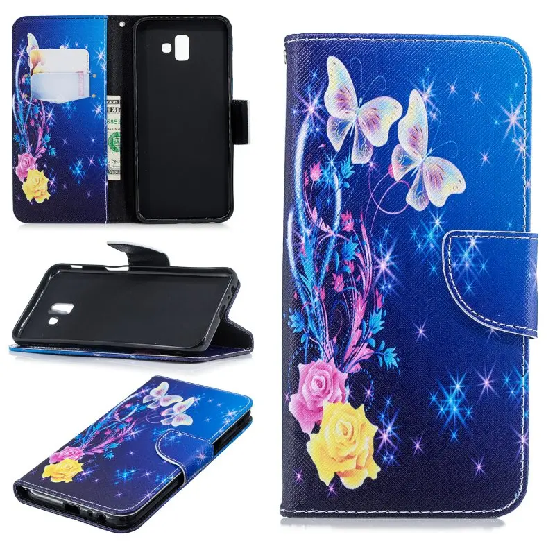 Чехол телефона для samsung Galaxy A8 A6 2018 чехол J4 J6 плюс J2 Pro кожаный бумажник флип Чехлы A7