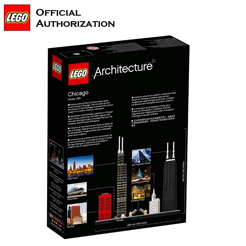 Новинка 2018 строительные блоки серии LEGO Architecture игрушки 444 шт. для путешествий