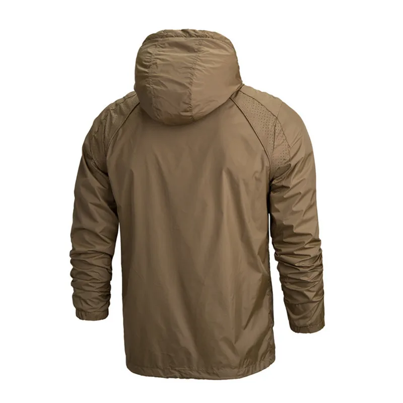 Мужская тонкая ветровка на молнии верхняя одежда с капюшоном Новинка осени 2019 |