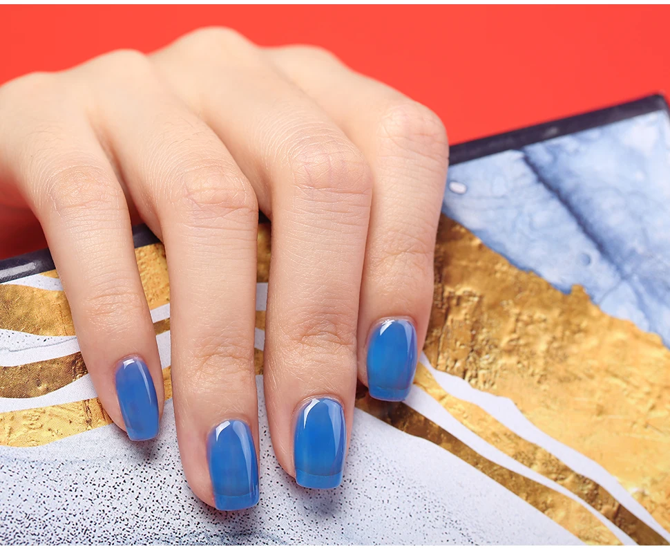 AZURE BEAUTY 6 шт./лот прозрачный Желейный УФ-гель для ногтей Полупостоянный Гибридный СВЕТОДИОДНЫЙ Гель-лак стеклянный конфетный светодиодный эмалевый набор для ногтей