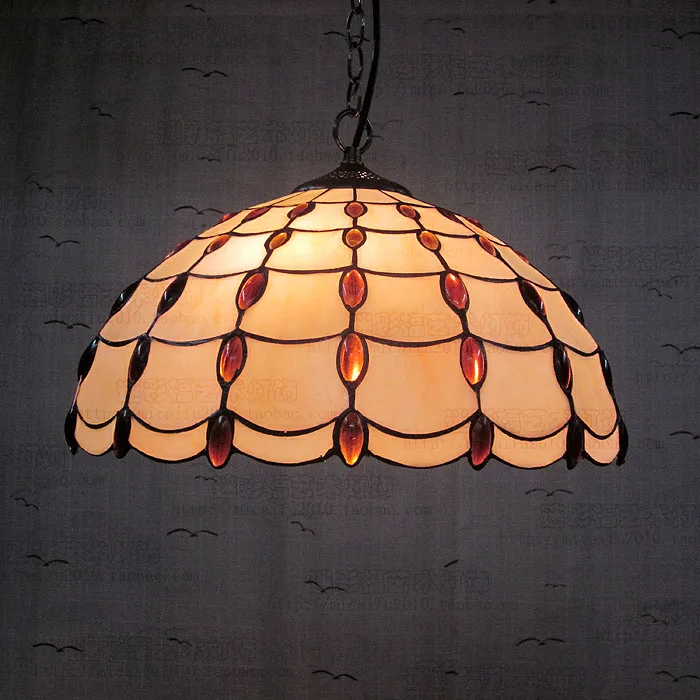 

16-дюймовый подвесной светильник Tiffany в европейском стиле с зеркальными бусинами, E27, 110-240 В