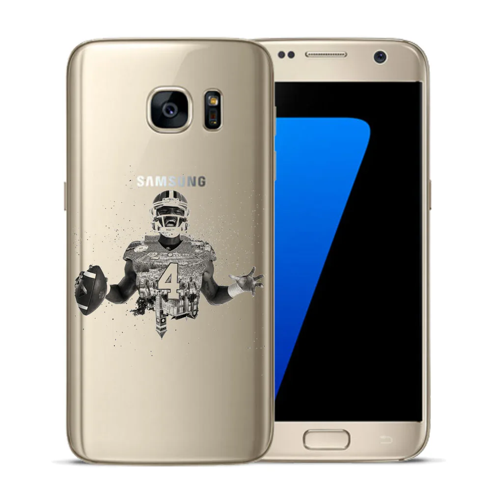 Американский футбол Регби Звезда Мягкий ТПУ силиконовый чехол для Samsung Galaxy S5 Mini S6