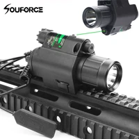 usa tactical greenred laser sight and led flashlight with 20mm picatinny rail mount for glock 17 19 22 for rifle airsoft