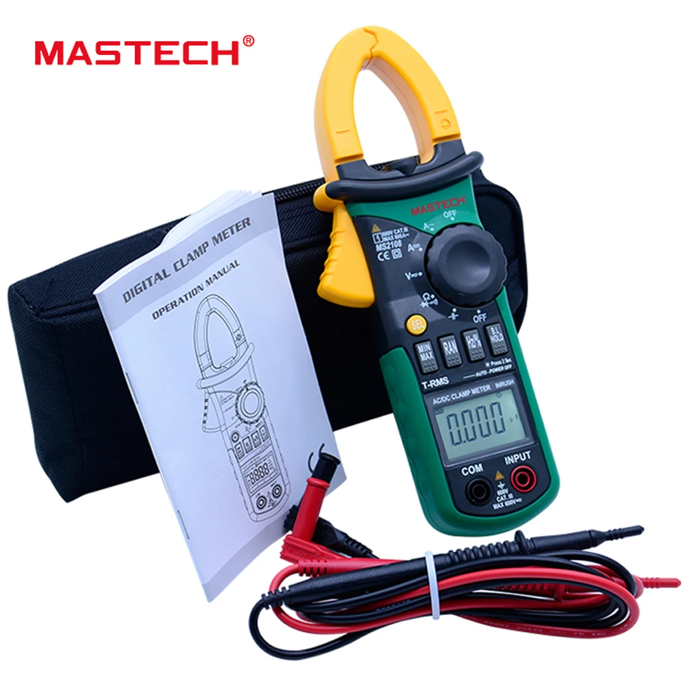 Mastech MS2108 Цифровой мультиметр переменного/постоянного тока измеритель напряжения