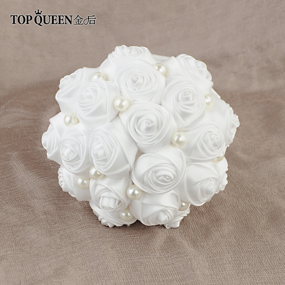 TOPQUEEN F3-WT Свадебный букет с цветами невесты свадебные цветы белое платье со