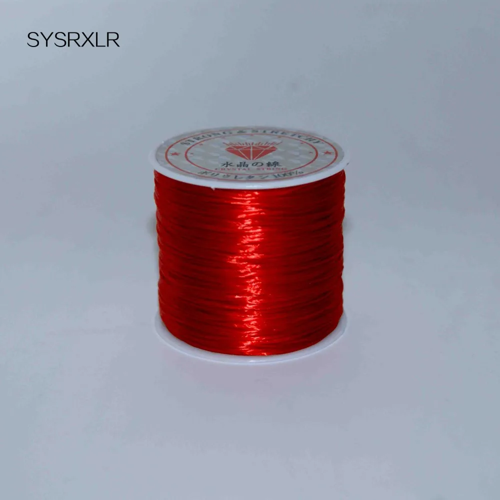 60 м цветной гибкий эластичный Хрустальный шнур для изготовления ювелирных