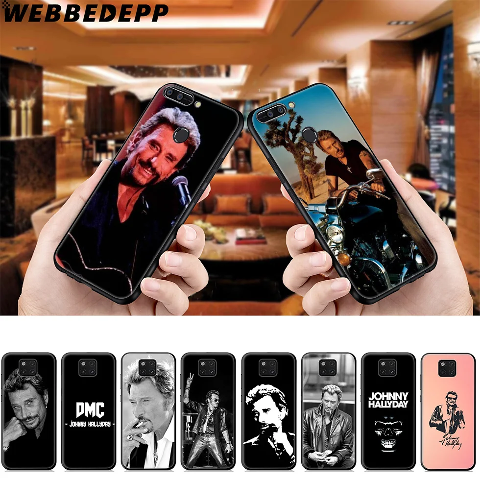 WEBBEDEPP Johnny Hallyday Soft Case for Huawei Mate Honor 20 6A 7A 7C 7X 8 9 9X 10 View Lite Pro 30 |