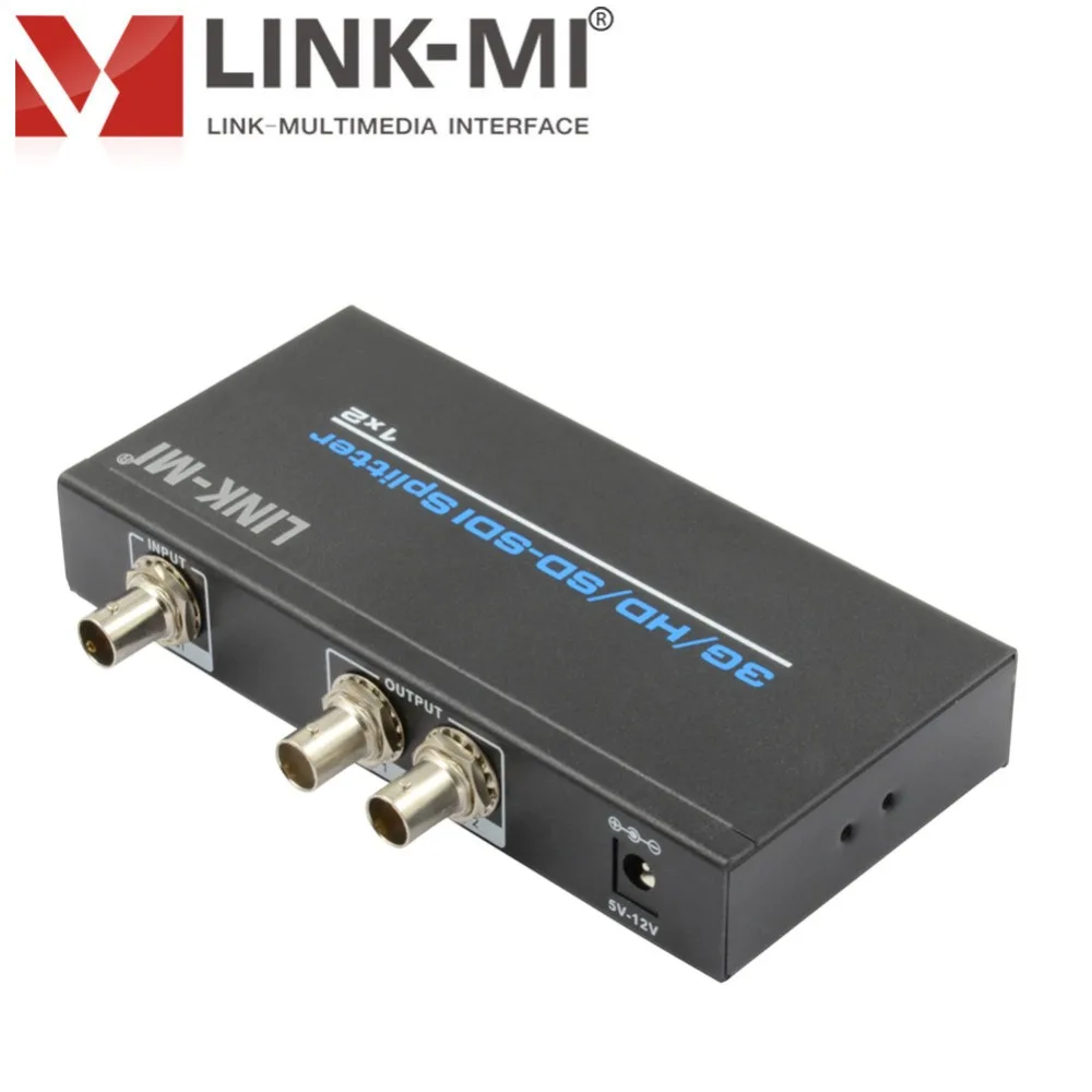 LINK-MI 1x2 SDI разветвитель усилитель распределения 3G/HD/SD BNC Аудио Видео удлинитель 1080P