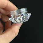 100 шт.партия, 5g, прозрачные пластиковые банки, банки для крема, Алмазная форма, бутылка для образцов, 5 мл, 0,17 унций, пустые бутылки, контейнер для косметики, BOT01