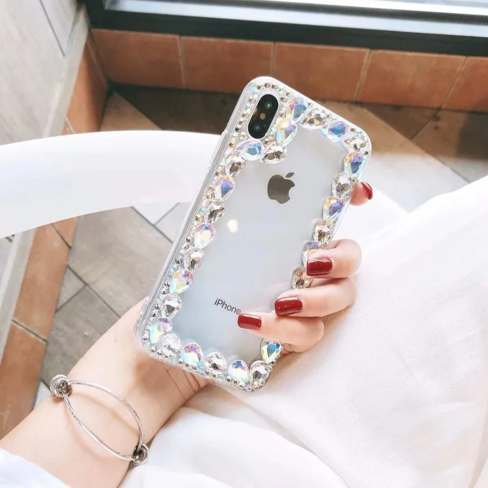 Роскошные Чехлы со стразами для телефонов Samsung S7 S8 S9 S10 Plus S7edge Note10 Note8 Note9 с