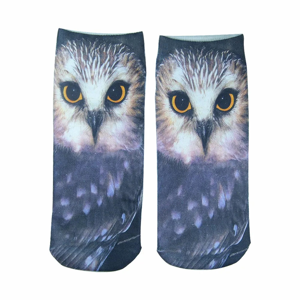 Носки с 3D принтом новые милые женские носки унисекс низким вырезом хлопковые