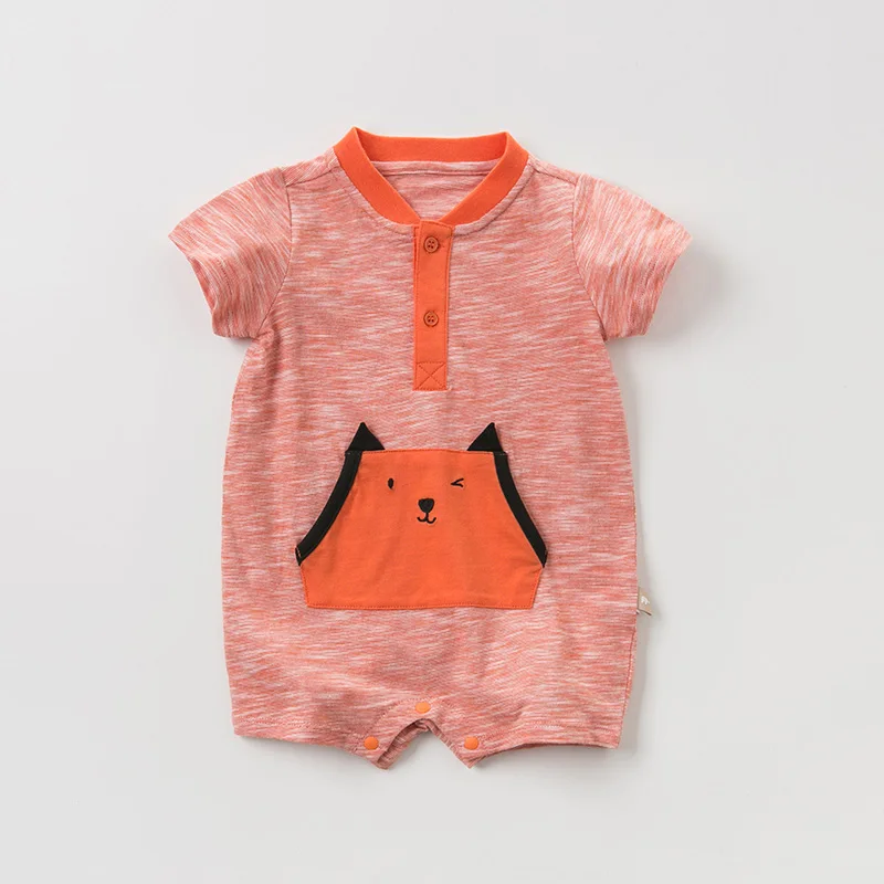 DBW10383 dave bella summer new born baby unisex short sleeve romper infant toddler jumpsuit children boutique 1 piece |