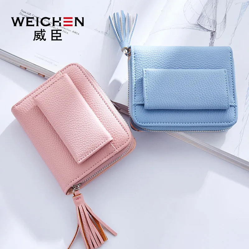WEICHEN 2018 Новый Модный женский кошелек свежий стиль кисточки милый короткий для