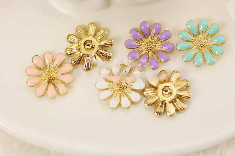 Новый 50 шт. капли масла Core цветок DIY Jewelry браслет Цепочки и ожерелья подвеска