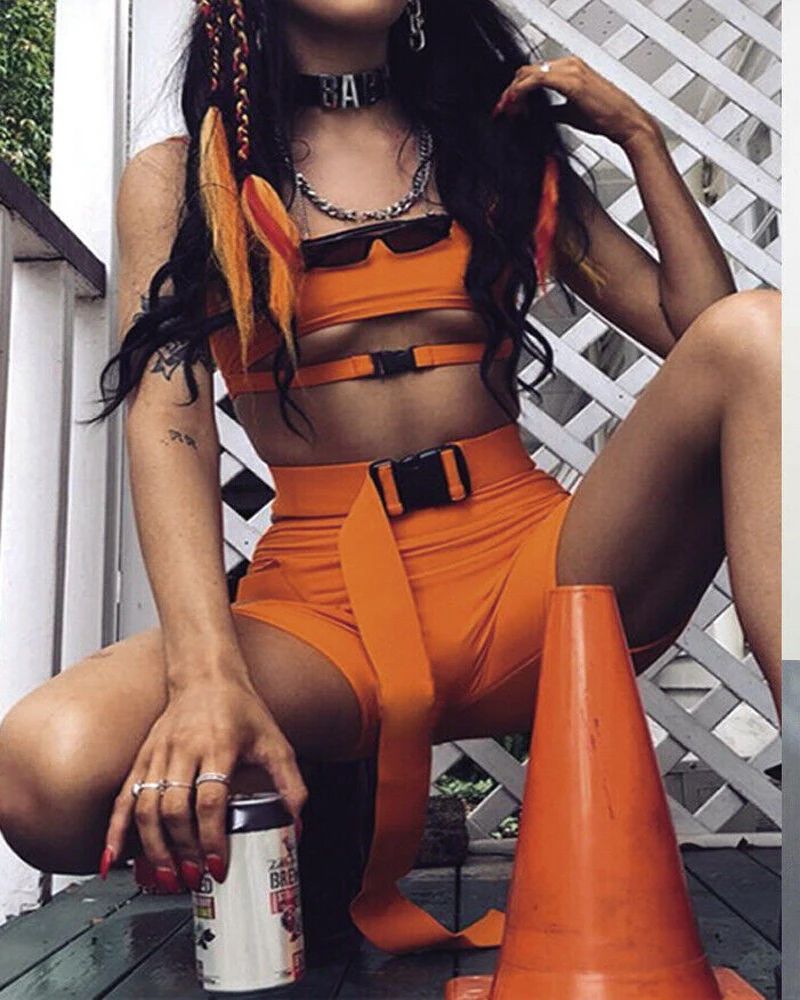 

Casual Two Piece Set Women Summer Romper Crop Top Tank Vest Shorts Sport Outfits