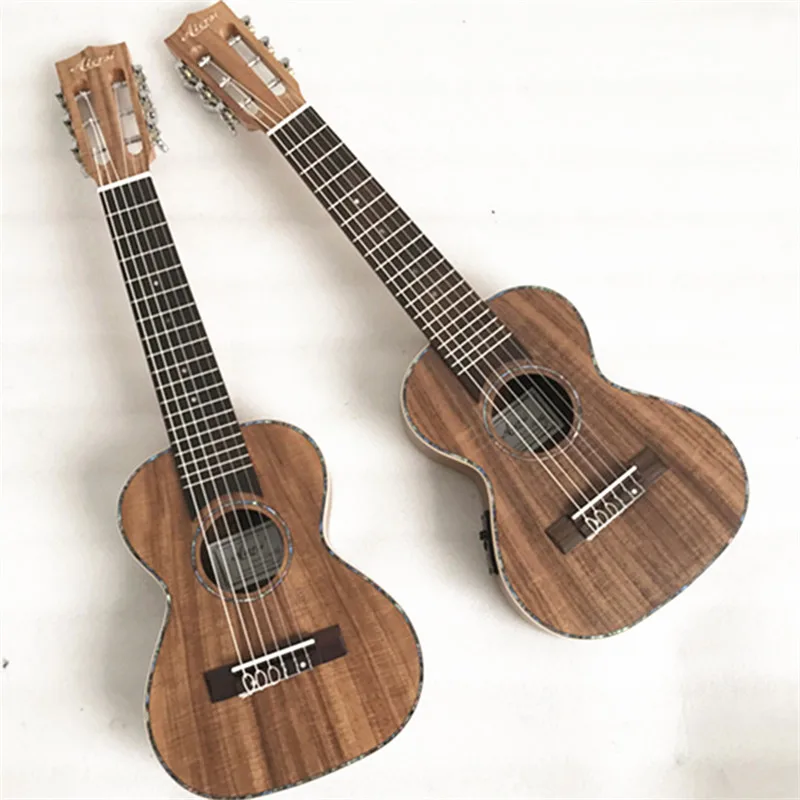electric koa Aiersi бренд Электрический Укулеле 28 дюймов 6-гитара укулеле guitarlele - Цвет: electric koa