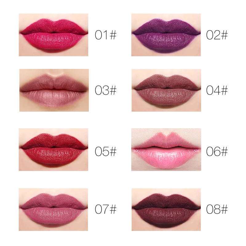 UCANBE Brand Shimmer Matte Lipstick Set Gentle Pink Hot Colour Moisturizer Full Lips Red Lip Stick Makeup Tint Nude Cosmetic |