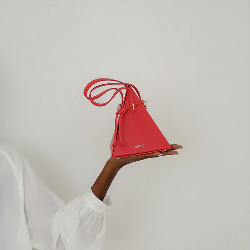 Трехмерная треугольная женская сумка на плечо дизайнерская Повседневная