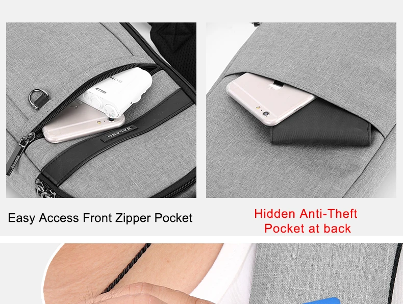 Мужские сумки через плечо, зарядка через usb, нагрудный пакет, короткие походные мессенджеры, многофункциональная нагрудная сумка, водоотталкивающая сумка на плечо для мужчин