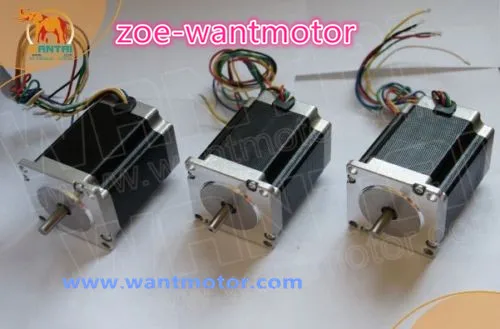 ЕС бесплатно! Wantai 3 шт. Nema 23 шаговый двигатель с двумя валами 57BYGH633B 270oz in 78 мм 3A