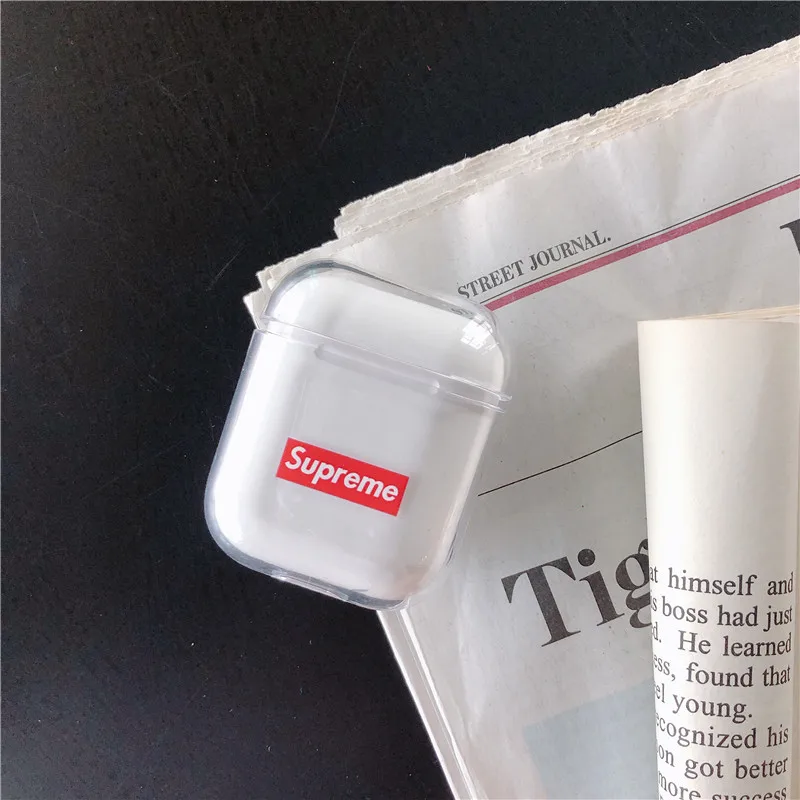 Жесткий Чехол для наушников из поликарбоната, чехол для AirPods 1, 2, Мультяшные прозрачные беспроводные наушники, зарядная коробка для Apple AirPods, Прямая поставка, подарки - Цвет: Тёмно-синий
