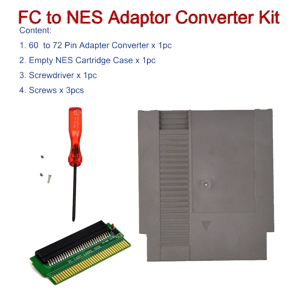 FC к приставка NES 60 булавки до 72 конвертер адаптер совместим для 8 бит nintendo системы