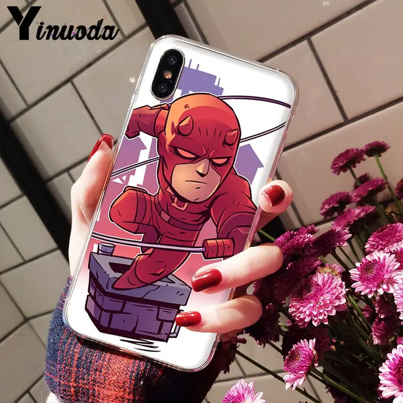 Yinuoda Marvel DC Comics супергерой Звездные войны ТПУ прозрачный чехол для телефона iPhone 8 7 6
