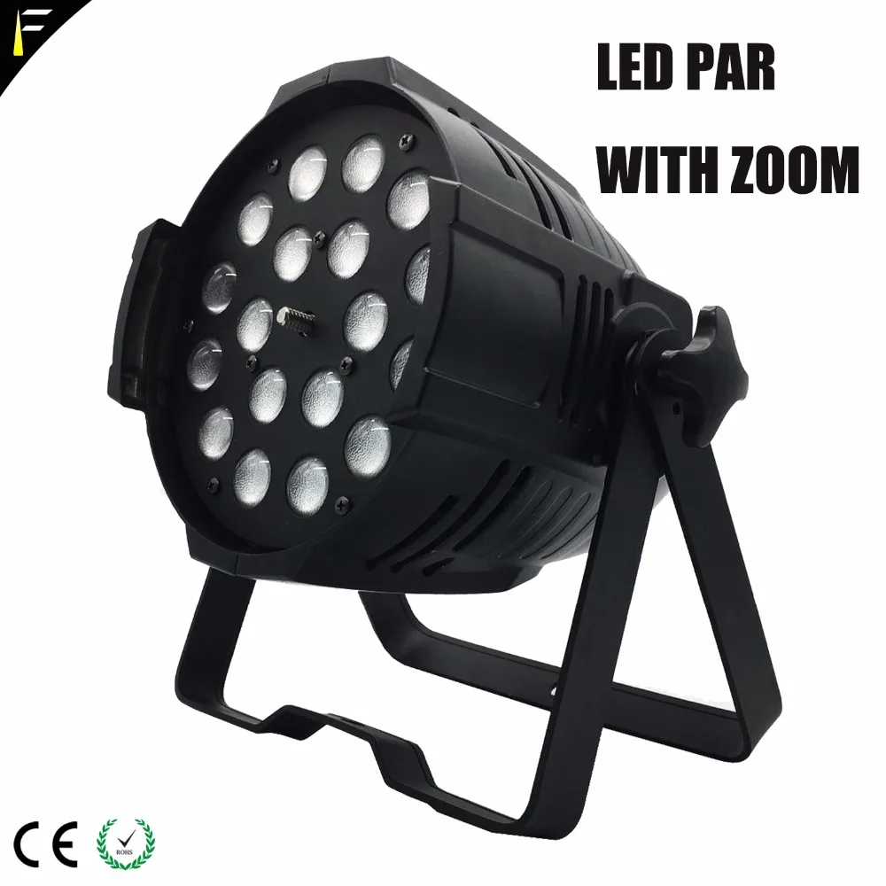 Студийный Светодиодный прожектор 18x18 Вт RGBW Zoom PAR может вверх и вниз сценический