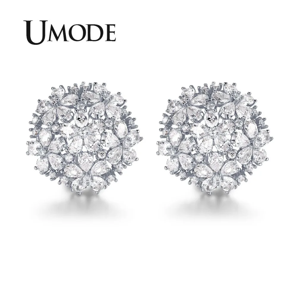 UMODE 4,5 мм X 3 мм грушевидная огранка, кубический цирконий, французские зажимные серьги-клипсы, ювелирные изделия для женщин, модные свадебные серьги, подарок UE0188B