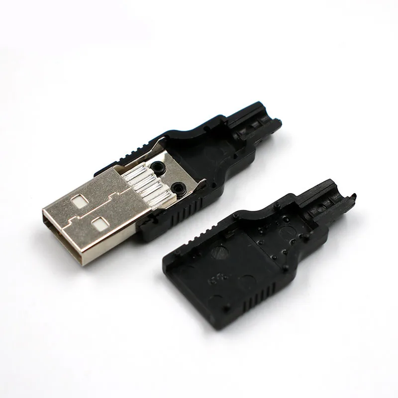 Высококачественный хорошо продаваемый 10 шт. 4-контактный разъем USB типа А с черной